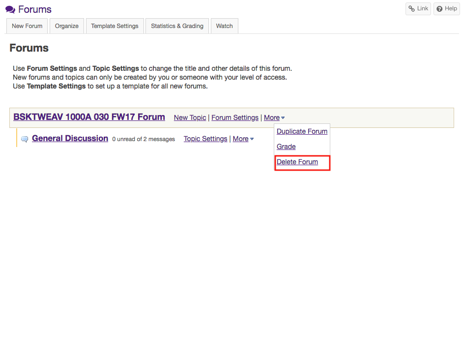 Delete A Post Topic Or Forum Owl Help Western University 6796