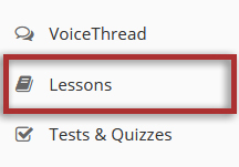 To access this tool, click on the Lessons page title in the Tool Menu of your site.