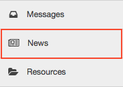 To access this tool, select the News item from the Tool Menu of your site.