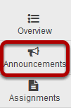To access this tool, select Announcements from the Tool Menu in your site.