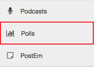 Click to enlarge To access this tool, select Polls from the Tool Menu in your site.