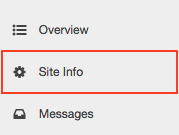 To access this tool, select Site Info from the Tool Menu of your site.