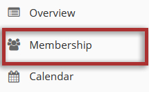 Side navigation showing Membership 