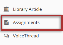 To access this tool, select Assignments in the Tool Menu of your site.