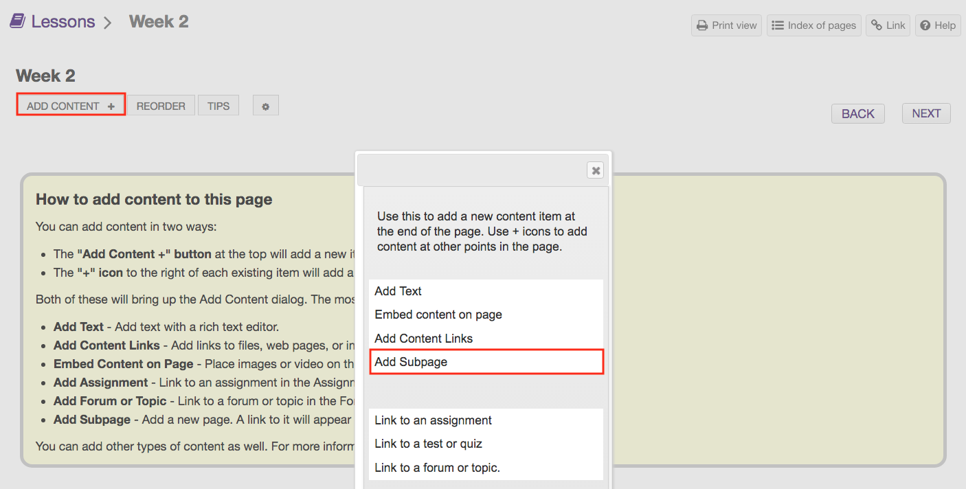 Manage Pages - OWL Help - Western University
