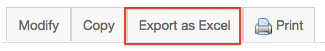 Click Export as Excel.