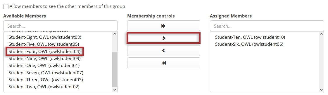 Enter group information.