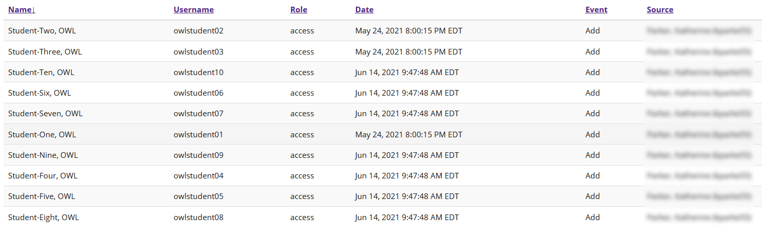 View audit log