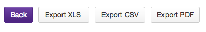 List of buttons for different export types.