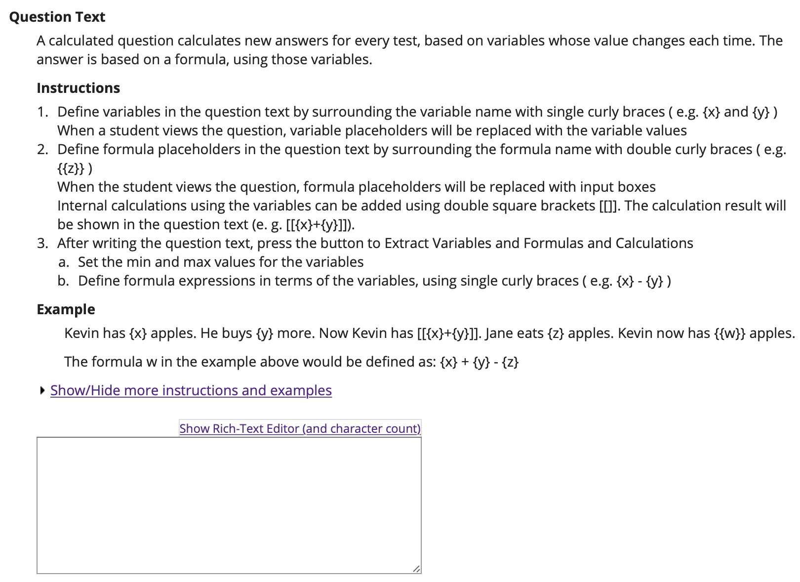 Add Question Text.