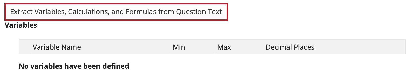 Click Extract Variables and Formulas.