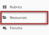 To access this tool, select Resources from the Tool Menu in your site.